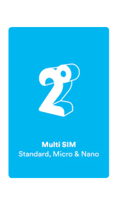 2 Degrees Multi SIM Card 1pk