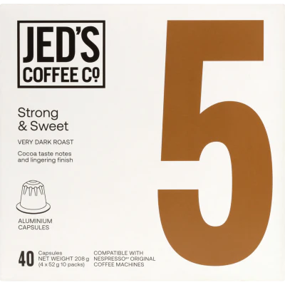 5 Strong & Sweet Coffee Capsules 40pk