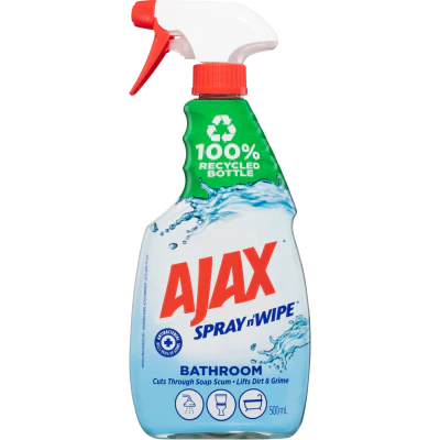 Ajax Spray n' Wipe Fresh Burst Bathroom Antibacterial Disinfectant Cleaner 500ml