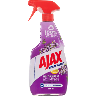 Ajax Spray n' Wipe Lavender & Citrus Antibacterial Disinfectant Cleaner 500ml