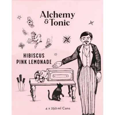 Alchemy & Tonic Hibiscus Pink Lemonade 4 x 250ml
