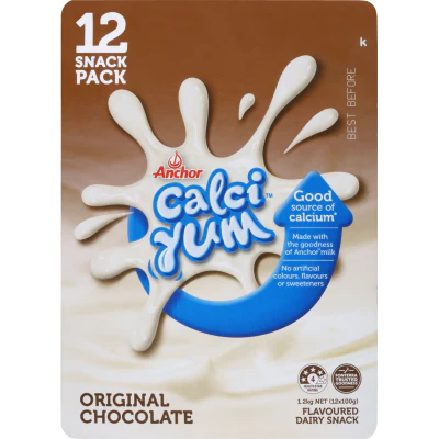 Anchor Calci-Yum Original Chocolate Dairy Food 12 x 100g