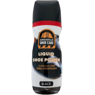 Armadillo Black Liquid Shoe Polish 75ml