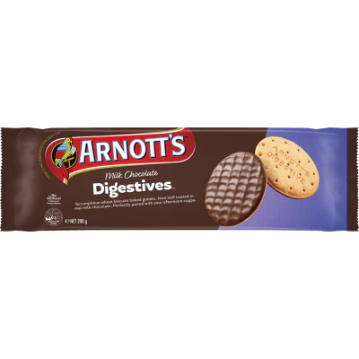 Arnott's Digestive Milk Chocolate Biscuits 200g