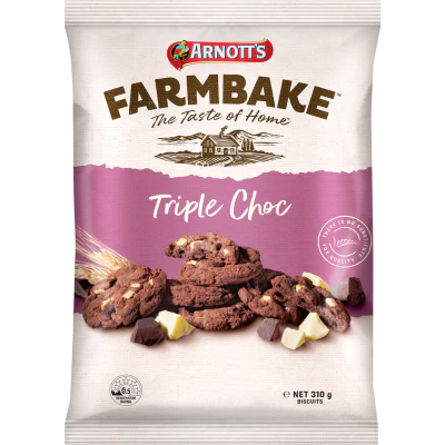 Arnott's Farmbake Triple Choc Biscuits 310g