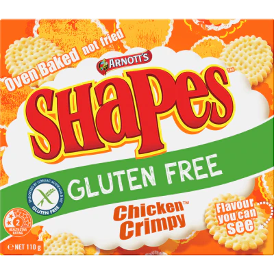 Arnott's Shapes Gluten Free Crimpy Chicken Crackers 110g