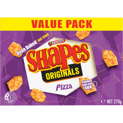 Arnott's Shapes Originals Pizza Crackers 270g