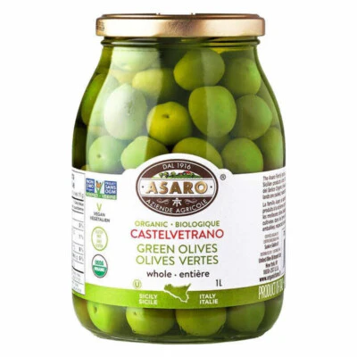Asaro Farms Organic Castelvetrano Green Olives 1kg