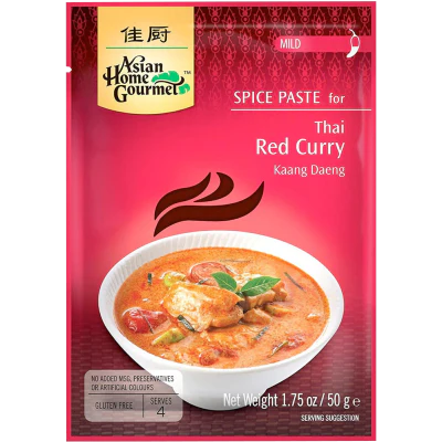 Asian Home Gourmet Thai Kaang Daeng Red Curry Mild Spice Paste 50g