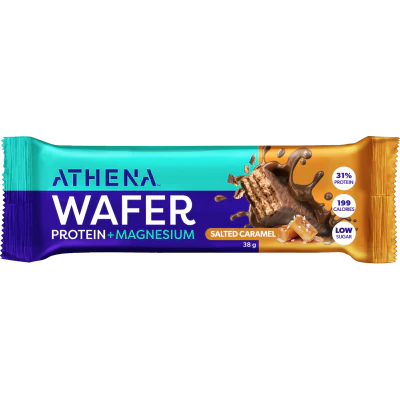 Athena Salted Caramel Wafer Protein + Magnesium Bar 38g