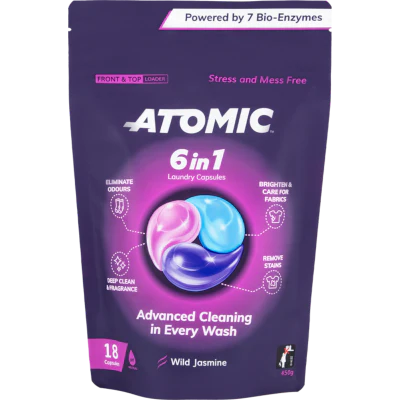 Atomic Wild Jasmine 6 In 1 Laundry Capsules 18pk