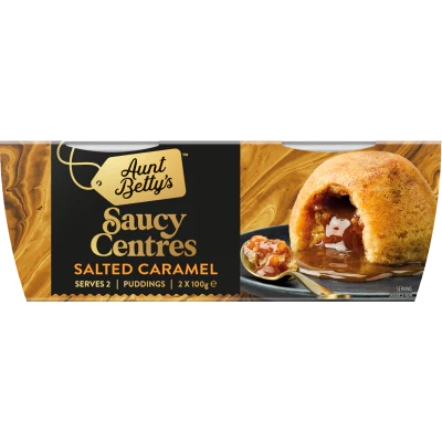 Aunt Betty's Saucy Centres Salted Caramel Puddings 2 x 100g