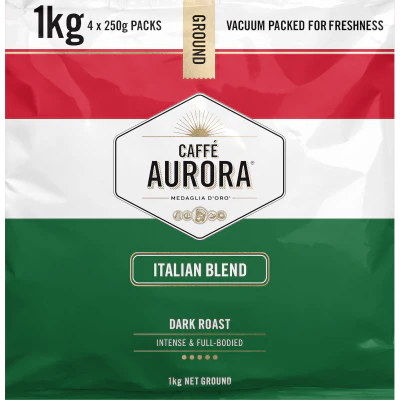 Aurora Italian Blend Ground Coffee 1kg