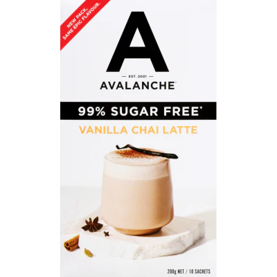 Avalanche 99% Sugar Free Vanilla Chai Latte Sticks 10 x 20g