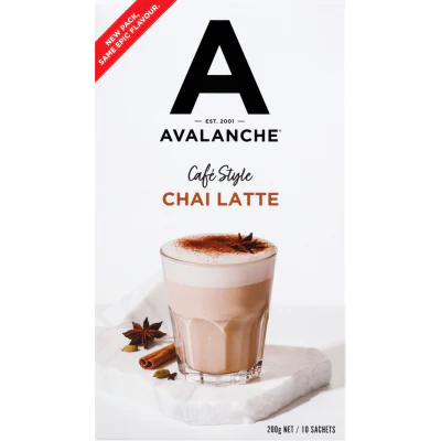 Avalanche Cafe Style Chai Latte Sticks 10 x 20g