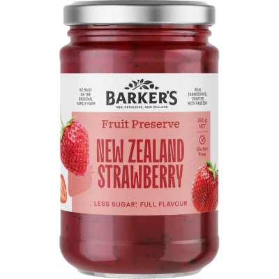 Barker's New Zealand Strawberry Fruit Preserve 350g