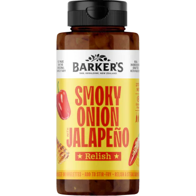 Barker's Smoky Onion With Jalapeno Relish 270g