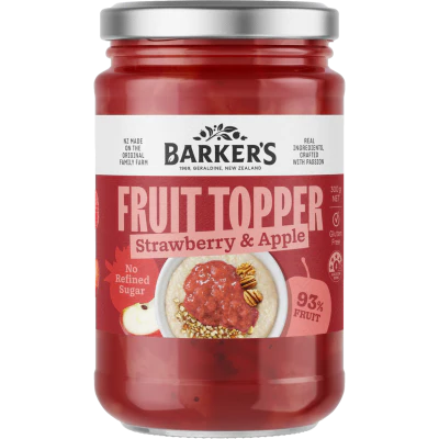 Barker's Strawberry & Apple Fruit Topper 300g