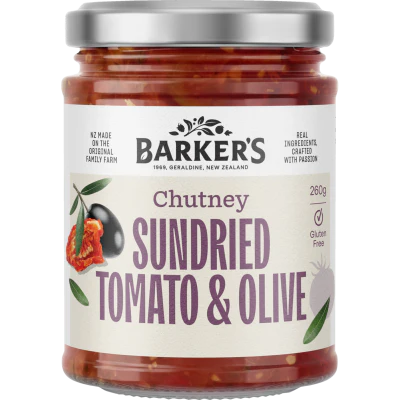 Barker's Sundried Tomato & Olive Chutney 260g