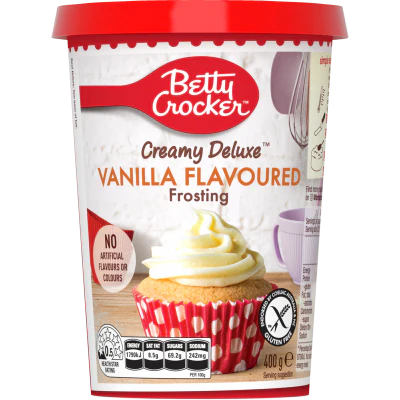 Betty Crocker Creamy Deluxe Vanilla Frosting 400g