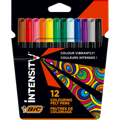 Bic Intensity Colouring Felt Pens 12pk