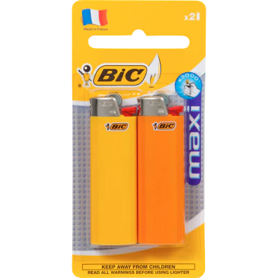 Bic Maxi Lighters Twin Pack 2pk