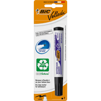 Bic Velleda Black Fine Whiteboard Marker 1pk