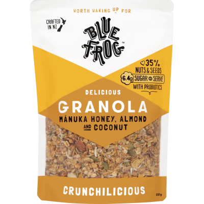 Blue Frog Manuka Honey Almond And Coconut Probiotic Granola 350g