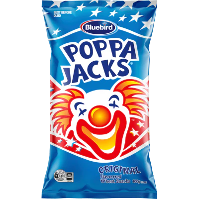Bluebird Poppa Jacks Original Flavoured Wheat Snacks 100g