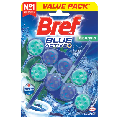 Bref Blue Active Eucalyptus Toilet Cleaner Block 100g