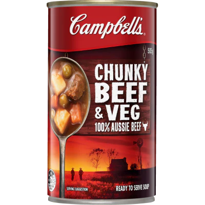 Campbell's Chunky Beef & Veg Soup 505g