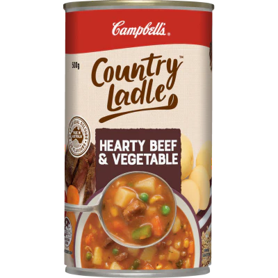 Campbell's Country Ladle Hearty Beef & Vegetables Soup 500g