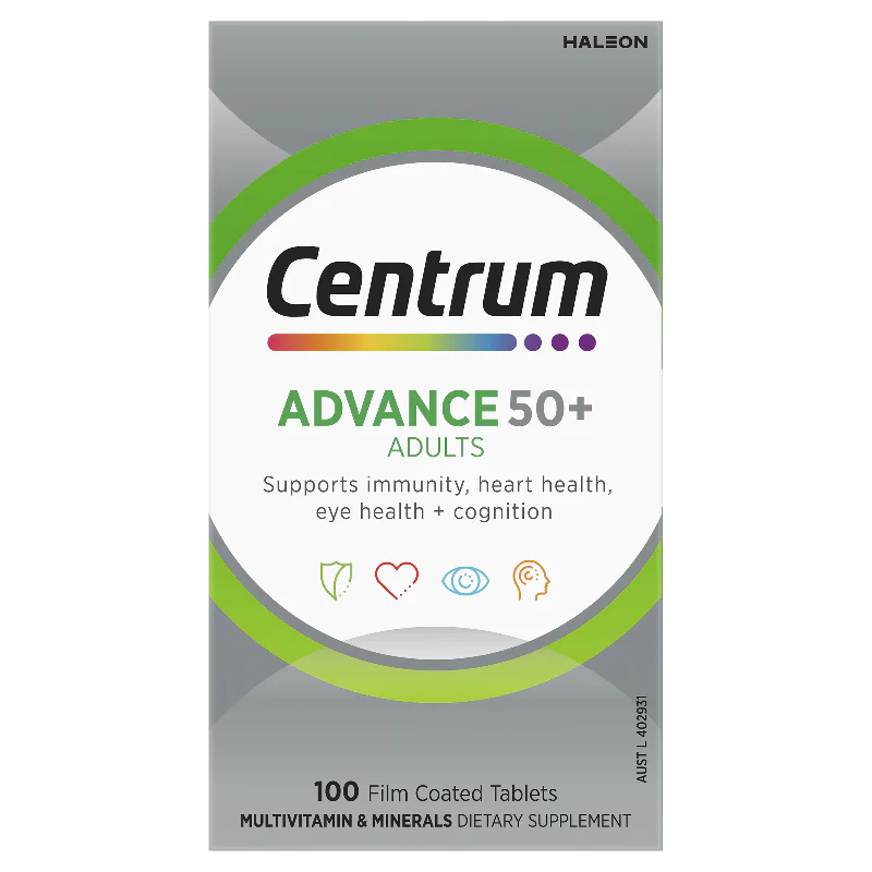Centrum Advance Adults Film Coated Tablets 100pk
