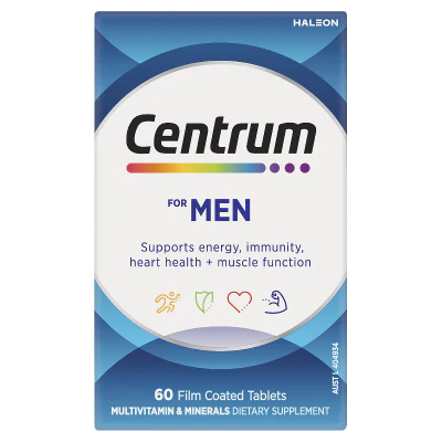 Centrum For Men Film Coated Tablets 60pk