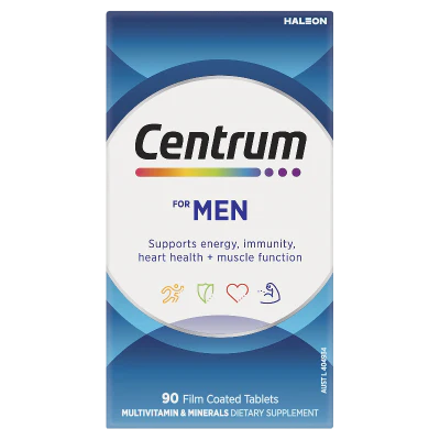 Centrum For Men Film Coated Tablets 90pk