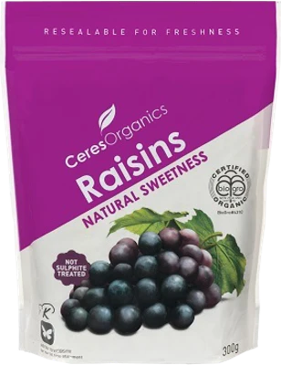 Ceres Organics Natural Sweetness Raisins 300g