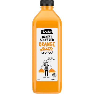 Charlie's Honest Orange Low Pulp Juice 1.5l