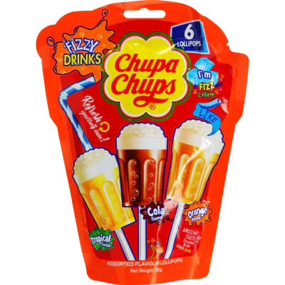 Chupa Chups Fizzy Drinks Lollipops 6 x 15g