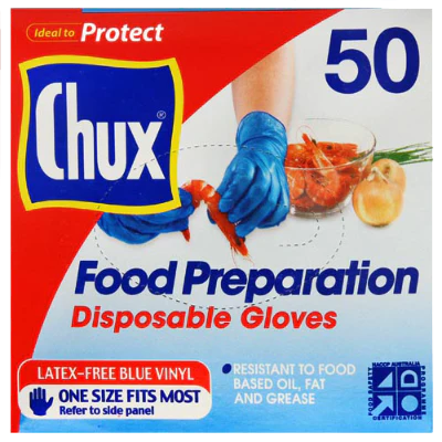 Chux Food Preparation Disposable Gloves 50pk