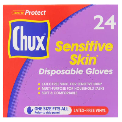 Chux Sensitive Skin Disposable Gloves 24pk