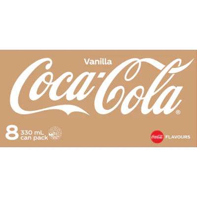 Coca-Cola Vanilla Soft Drink Cans 8 x 330ml
