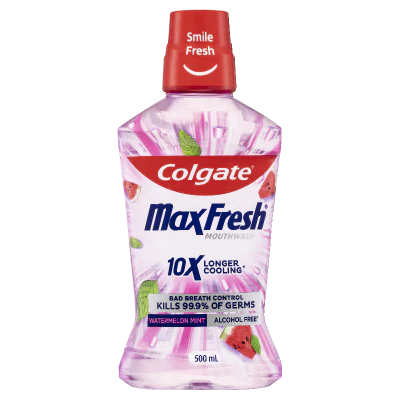 Colgate Max Fresh Watermelon Mint Mouthwash 500ml