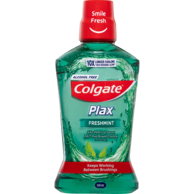 Colgate Plax Freshmint Alcohol Free Mouthwash 500ml