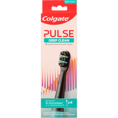 Colgate Pulse Deep Clean Toothbrush Heads 4pk