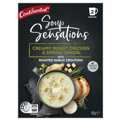 Continental Sensations Creamy Roast Chicken & Spring Onion With Roasted Garlic Croutons Soup 61g