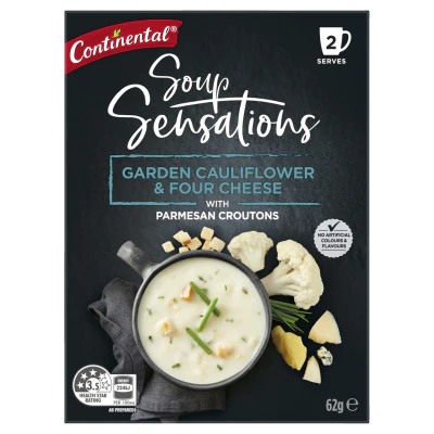 Continental Sensations Garden Cauliflower & Four Cheese With Parmesan Croutons Soup 62g