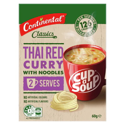 Continental Thai Red Curry With Noodles Cup a Soup 60g