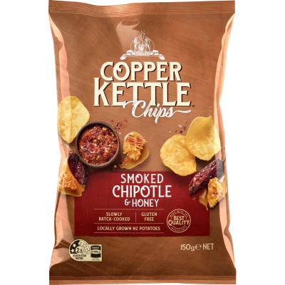 Copper Kettle Smoked Chipotle & Honey Potato Chips 150g