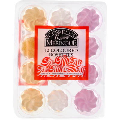 Cowell's Genuine Meringue Coloured Rossettes 12pk