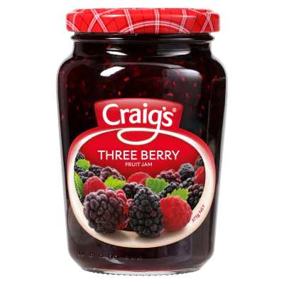 Craig's Three Berry Fruit Jam 375g